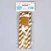 Трубочка для коктейля &laquo;Ёлочка&raquo;, полоска, в наборе 10 штук