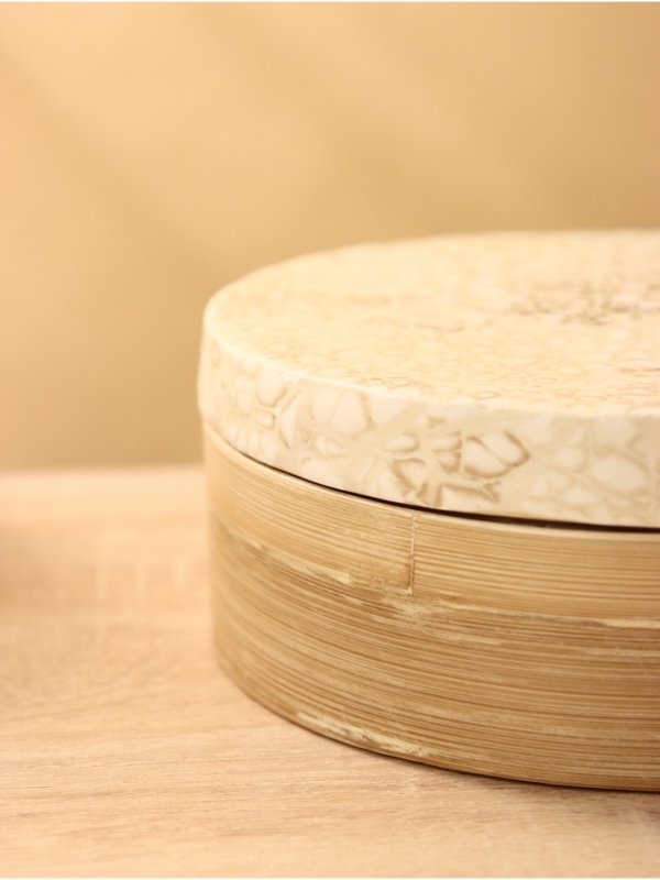 Банка для сыпучих продуктов 16х16х7,5 см, бамбук