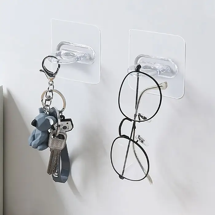 Держатель с клейкой поверхностью ТУНДРА, d=25 мм, 68&times;68 мм, прозрачный