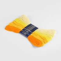 Набор ниток мулине хлопок 8&plusmn;1м (наб 7шт цена за наб) cпектр жёлтый TR