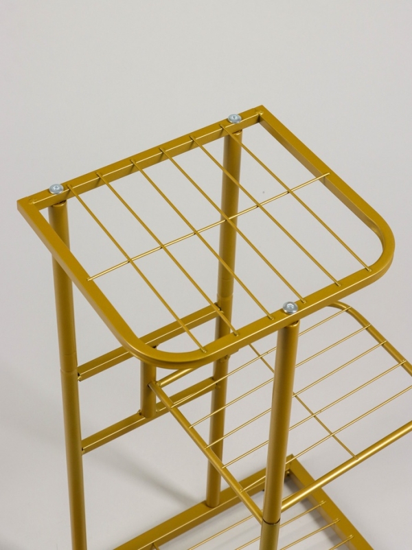 Подставка для цветов Greengo, 3 полки, 43 &times; 22 &times; 57 см, напольная, металл, цвет золотой