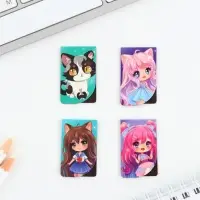 Закладки магнитные для книг, 4 шт &laquo;Чиби&raquo;