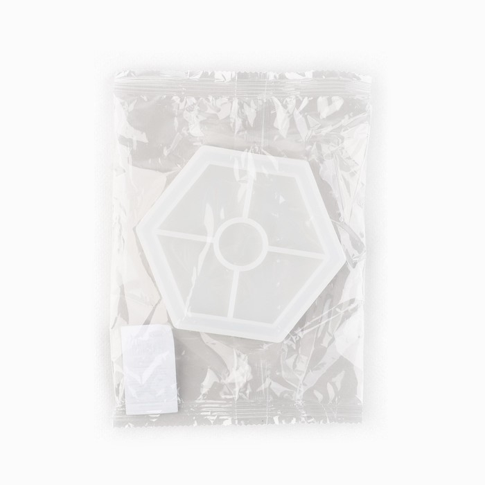 Молд силиконовый универсальный. Формочка для творчества &laquo;Поддон Шестиугольник&raquo;, 10,5 х 12 см