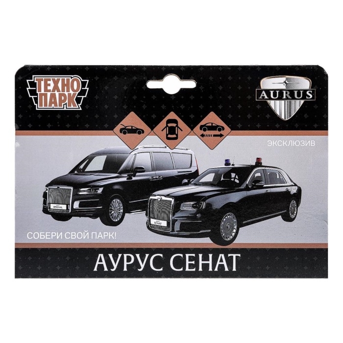 Машинка металлическая &laquo;Аурус сенат&raquo;, открываются двери, багажник, инерция, 13,5 см, черный