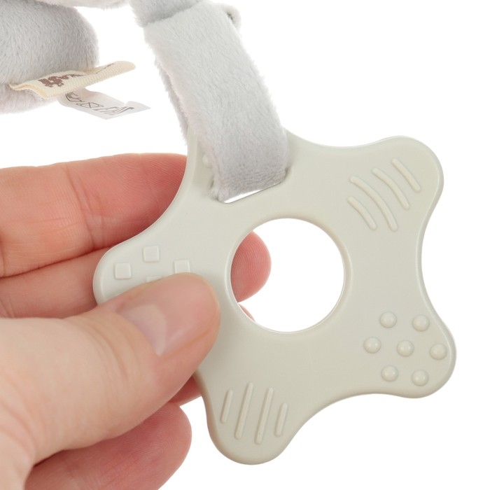 Растяжка - спираль с игрушками дуга на коляску / кроватку для малышей &laquo;Коровка&raquo;, с пищалкой, прорез., Крошка Я