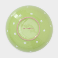 Набор тарелок керамических Доляна &laquo;Зелёный горох&raquo;, 18 предметов: 6 тарелок d=19 см, 6 тарелок d=27 см, 6 мисок d=19 см, цвет зелёный