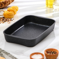 Противень, 33,5&times;22&times;5,5 см, антипригарное покрытие, цвет тёмный мрамор