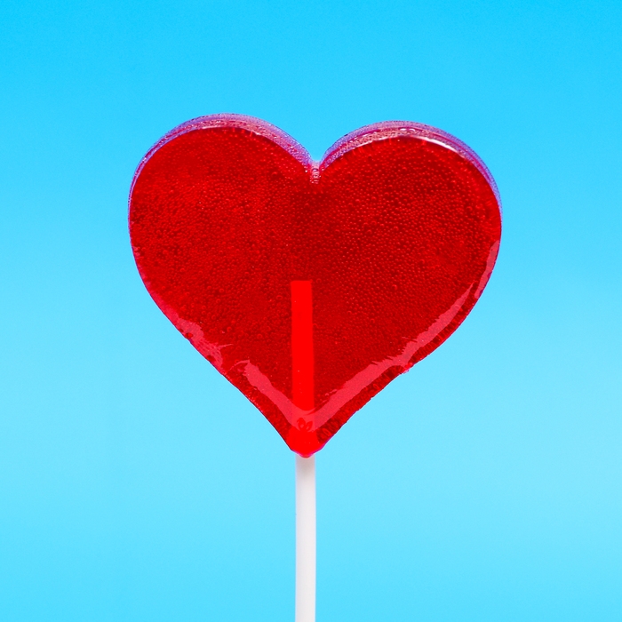 Новый год. Карамель леденцовая Lenco, &laquo;Сердечко&raquo; со вкусом клубники, 40 г