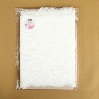 Кружевная эластичная ткань, 175 мм &times; 2,7 &plusmn; 0,5 м, цвет белый