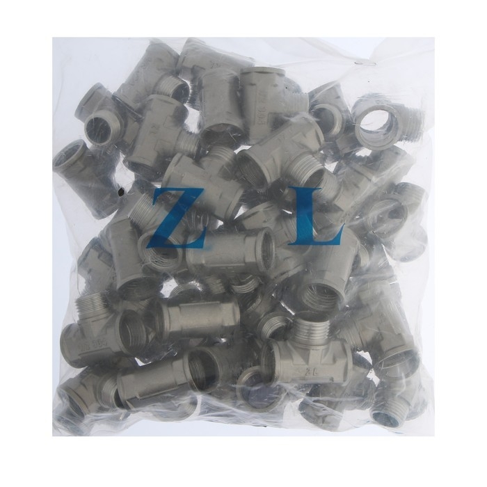 Тройник ZEIN engr, 1/2", внутренняя/наружная/внутренняя резьба, нержавеющая сталь