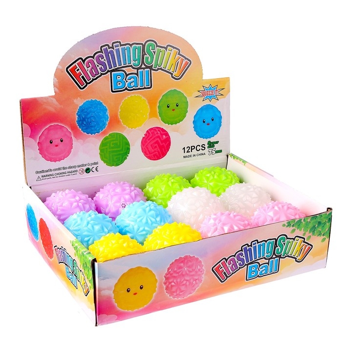 Мяч световой &laquo;Грань&raquo; с пищалкой, цвета МИКС