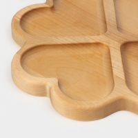 Менажница деревянная авторская Adelica &laquo;Сердце&raquo;, 22&times;22&times;1,8 см, пропитана минеральным маслом, берёза