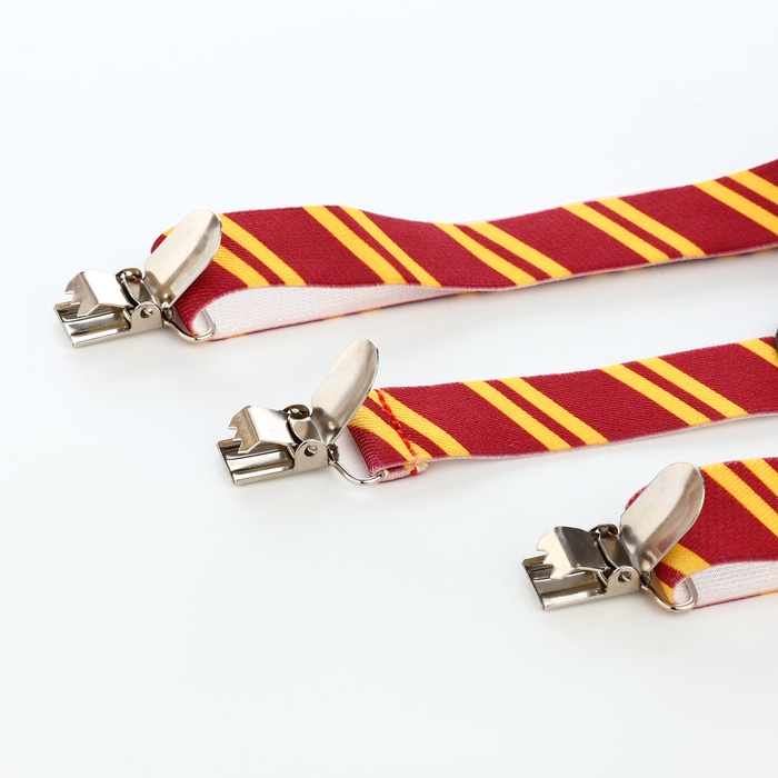 Подтяжки детские &laquo;Выбражулька&raquo;, ширина 2,5 см, цвет бордовый/жёлтый