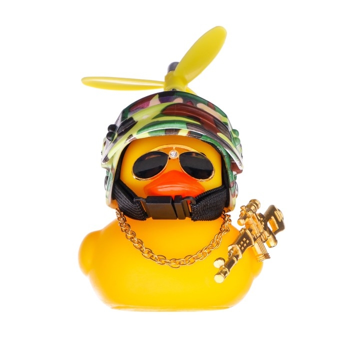 Утка с пропеллером желтая, шлем хакки