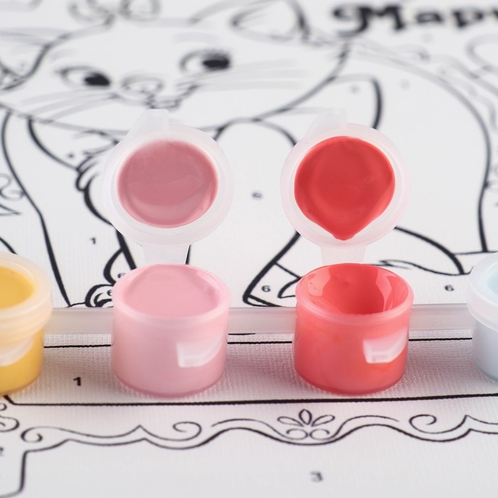 Картина по номерам для детей "Кошечка Мари" 21х15 см, Коты Аристократы