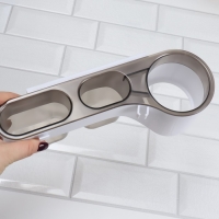 Органайзер для хранения, навесной, 3 секции, с клеевой основой, 28,7 &times; 10,5 &times; 8,5 см, цвет коричневый/белый