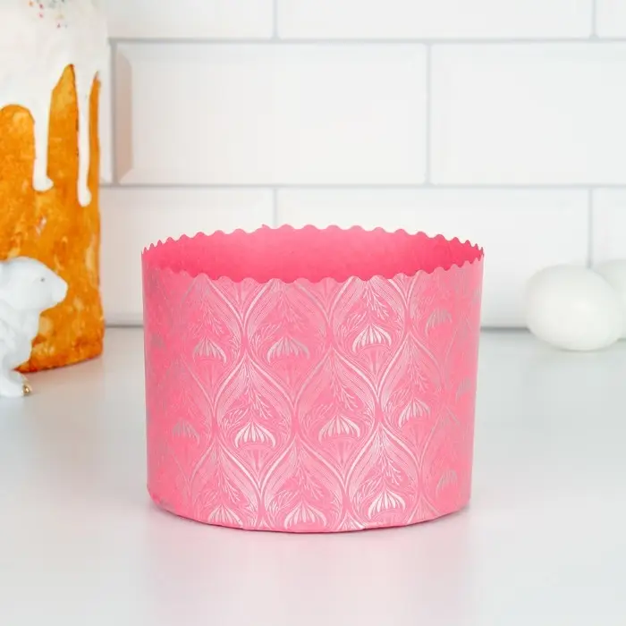 Форма бумажная для кекса, маффинов и кулича "Светлая Пасха" 134х100 мм