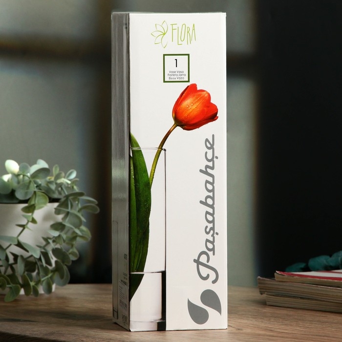 Ваза - цилиндр &laquo;Джессика&raquo; для цветов, прямая, 27 см.