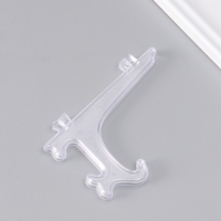 Подставка для тарелок пластик 12.5 см прозрачная, для тарелок 13-16 см набор 5 шт