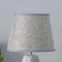 Настольная лампа с абажуром RISALUX &laquo;Виктория&raquo;, 1&times;Е14, 40 Вт, серый, 20&times;20&times;32 см