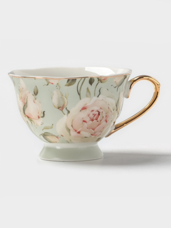 Чайная пара 220 мл WY  "Pink O'hara", зелёный