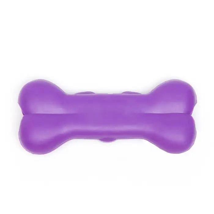 Игрушка жевательная "Кость с улыбкой", TPR, 9 см, фиолетовая