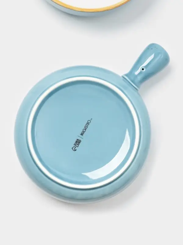 Кокотницы Magistro &laquo;Церера&raquo;, набор 2 шт., 500 мл, d=15 см, фарфор, голубые