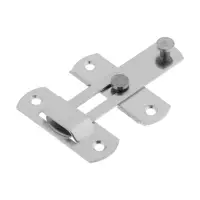 Шпингалет накладной ТУНДРА, прямой, 100 мм, цвет хром