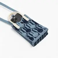 Сумка подр Зайцы, 12*4*17, отд на кнопке, дл ремень, синий