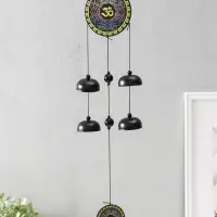 Музыка ветра металл "Ом (мантра)" 4 колокольчика 62х10х5 см