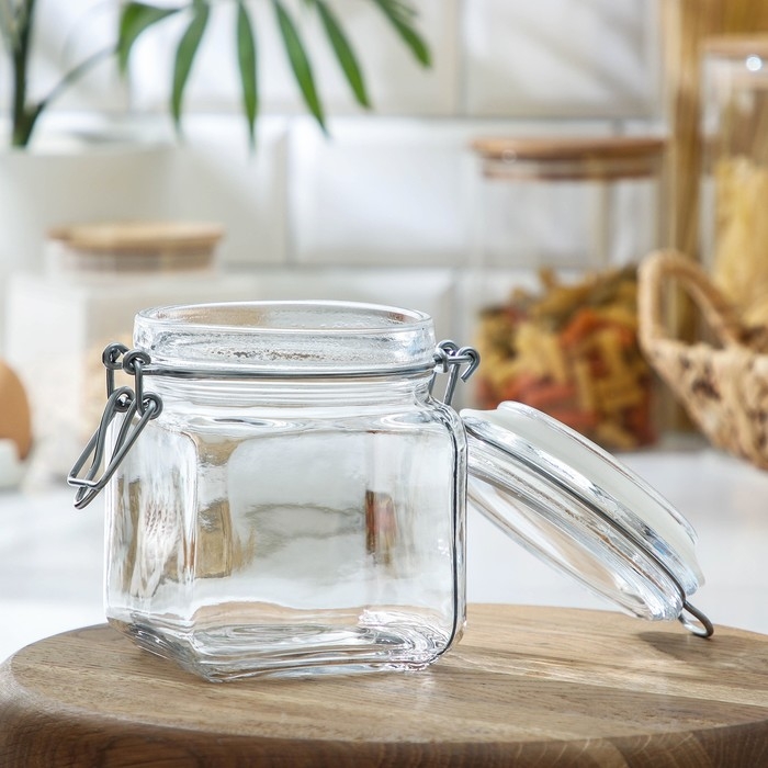 Банка для сыпучих продуктов Paşabah&ccedil;e Cremlin, 740 мл, стекло, прозрачная