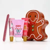 Новогодний подарочный набор косметики: крем для рук, бальзам для губ, пилочка для ногтей, URAL LAB