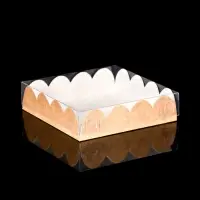 Коробка для печенья, крафт, 12&times;12&times;3 см