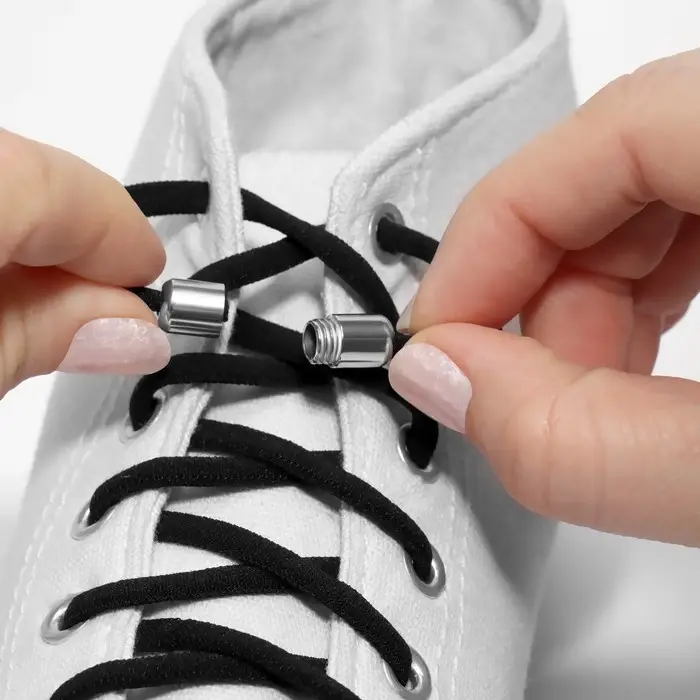 Фиксатор для шнурков, пара, d=8 мм, 1.8 см, белый