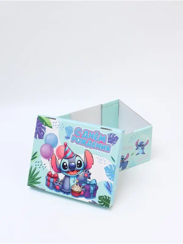 Коробка подарочная &laquo;С Днём рождения&raquo;, Стич, 31 х 25,5 х 16 см