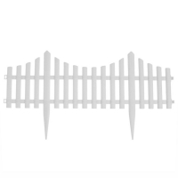 Ограждение декоративное, 30 &times; 300 см, 5 секций, пластик, белое, Greengo