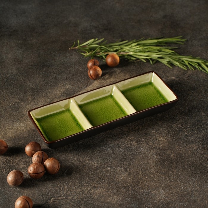 Менажница керамическая 3 секции &laquo;Таллула&raquo;, 20,5&times;7,5&times;2,5 см