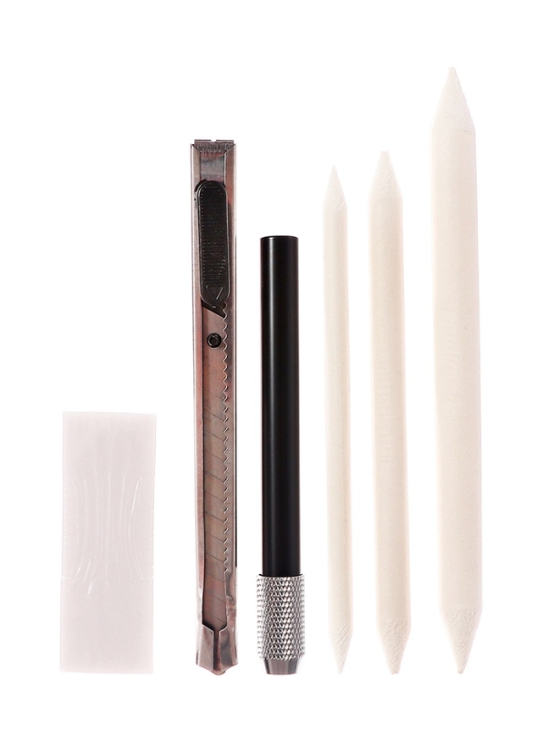 Набор художественный для рисования, бежевый  пенал-скрутка