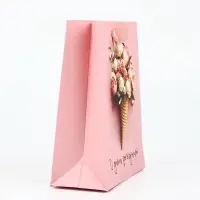 Пакет ламинированный &laquo;С Днём рождения&raquo;, цветы, S 12 х 5.5 х 15 см