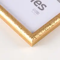 Рамка для фото, А4, 21 x 30 см, пластик, золотистая