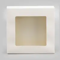 Контейнер на вынос, с окном, белый, 20&times;20&times;4 см