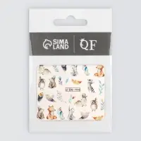 Слайдеры для ногтей &laquo;Лесные звери&raquo;, разноцветные