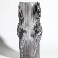 Ваза стекло настольная "Венди" 29х12х10 см, серый