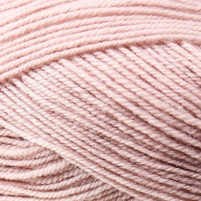Пряжа "Австралийский меринос" 95%мер. шерсть,5% акрил объёмный 400м/100гр (374-Розовый беж)