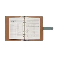 Органайзер на кольцах, C6, с хлястиком, 80л, линия, к/зам, Зеленый