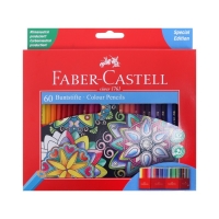 Карандаши 60 цветов Faber-Castell &laquo;Замок&raquo; шестигранный корпус, подарочная коробка