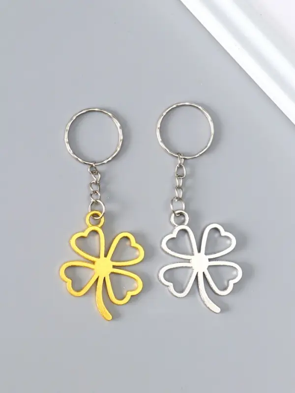 Брелок металл "Клевер" МИКС 4,5х3,7х0,3 см