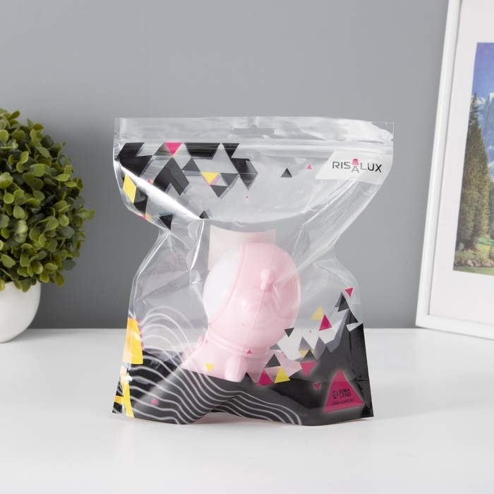 Ночник &laquo;Приветливый космонавт&raquo; 1Вт LED 4000-6000К Розовый 10х9х11,5см