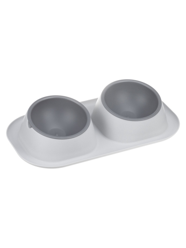 Миска для животных Твикс Мини  0,2 л , Soft-touch, смоки