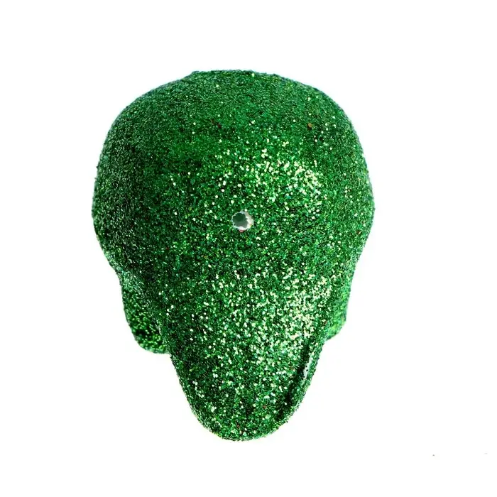 Фигурка для поделок и декора &laquo;Череп&raquo;, набор 6 шт., размер 1 шт: 4 &times; 4,5 &times; 4,5 см, цвет зелёный